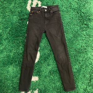 Zara jeans in washed black (high rise)